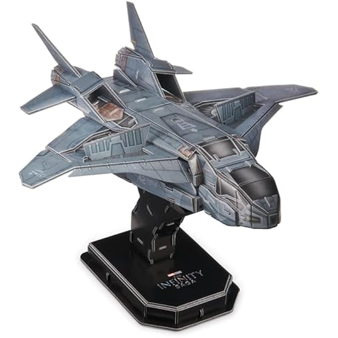 MARVEL 3D PUZZLE - AVENGERS MODEL 68 PIECES - MINI SHIP QUINJET INSPIRED BY THE SAGA PUZZLE ADULT BUILDING GAME TO COLLECT - MODEL FOR BUILDING - GAME FOR CHILDREN FROM 12 YEARS - Image 4